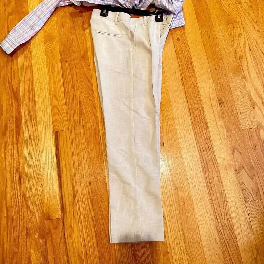 Nautica Tan and Pink Trousers Three-Piece Suit
